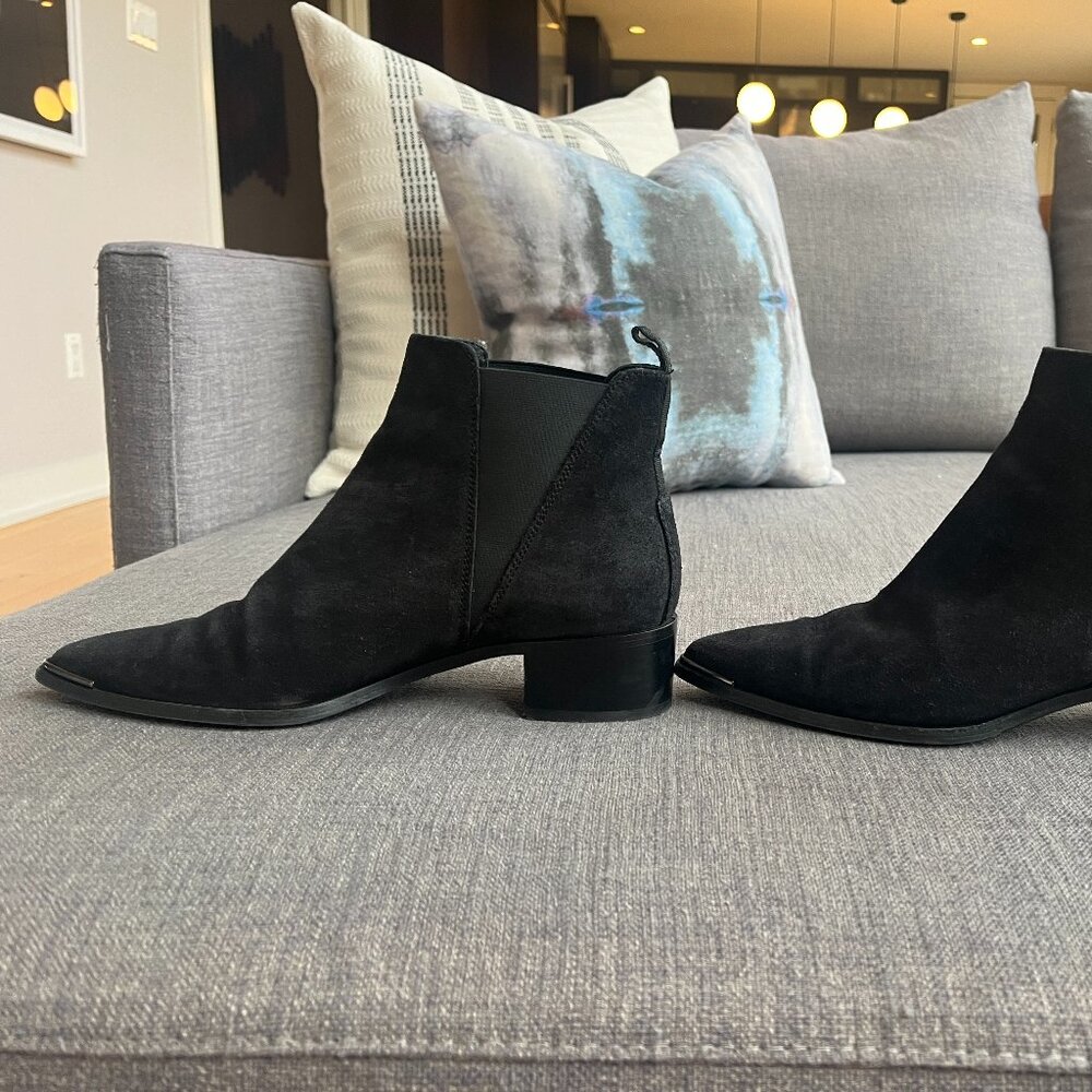 Acne Studios Suede Jensen Ankle Chelsea Boots Black women's  size 7/37 Used - Picture 5 of 11